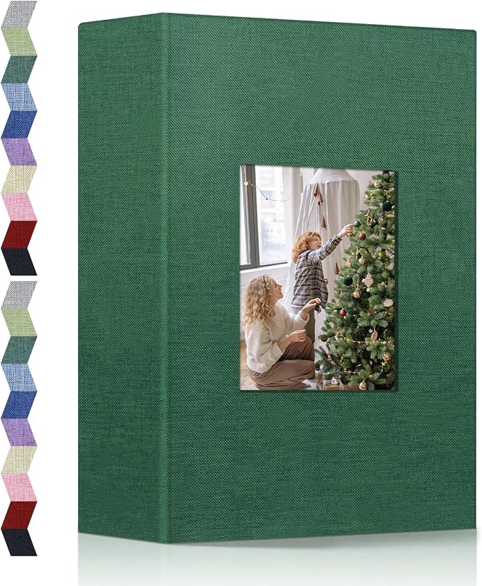 popotop Photo Album 4x6-200 Photos Photo Books with 200 Horizontal Pockets,Linen Cover Albums for Family Wedding Anniversary Baby Vacation Pictures