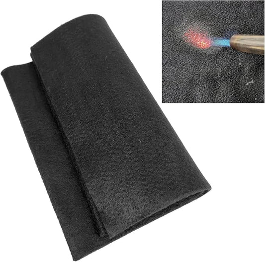 Buraku Welding Blanket Fireproof | Heat Resistant Up to 1800°F | Flame Retardant Fabric Material Carbon Felt for Welders | Plumbers Cuttable (12"X26",1PACK)