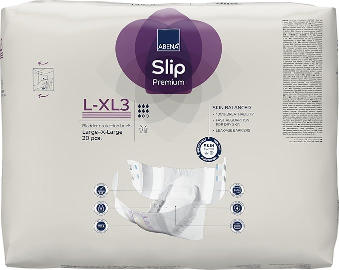 Abena Slip Flexi Fit Adult Incontinence Brief XL Heavy Absorbency Breathable, 1000020865, 80 Ct