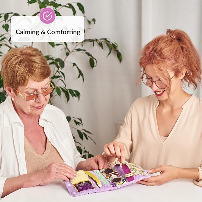 Fidget Wrist Cuff Sensory Toys | Fidget Toys for Dementia | Dementia Products for Elderly | Anxiety Sleeve | Gifts and Activities for Seniors with Alzheimer’s or Dementia