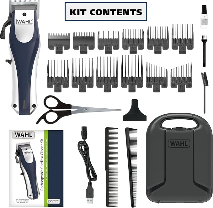 Wahl Lithium Ion Pro Rechargeable Cordless Hair Clippers for Home Haircuts | Cordless At Home Haircuts For Men, Women & Children, Smart Charge Technology For Convenient Haircutting – Model 79470