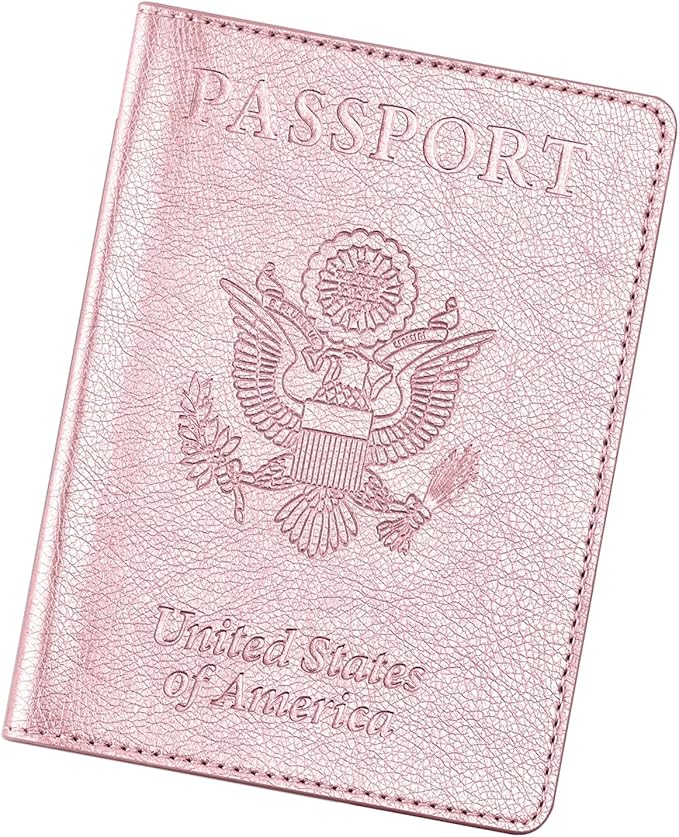 Passport Wallet For Women,Passport Holder For Women-Gold Rose