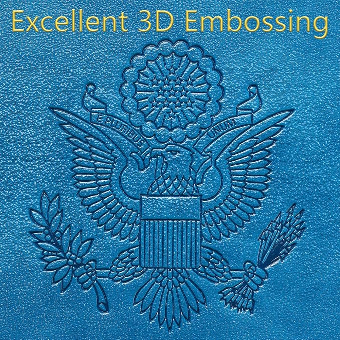 Passport Holder Cover Wallet RFID Blocking Leather Card Case Travel Accessories for Women Men (Blue)