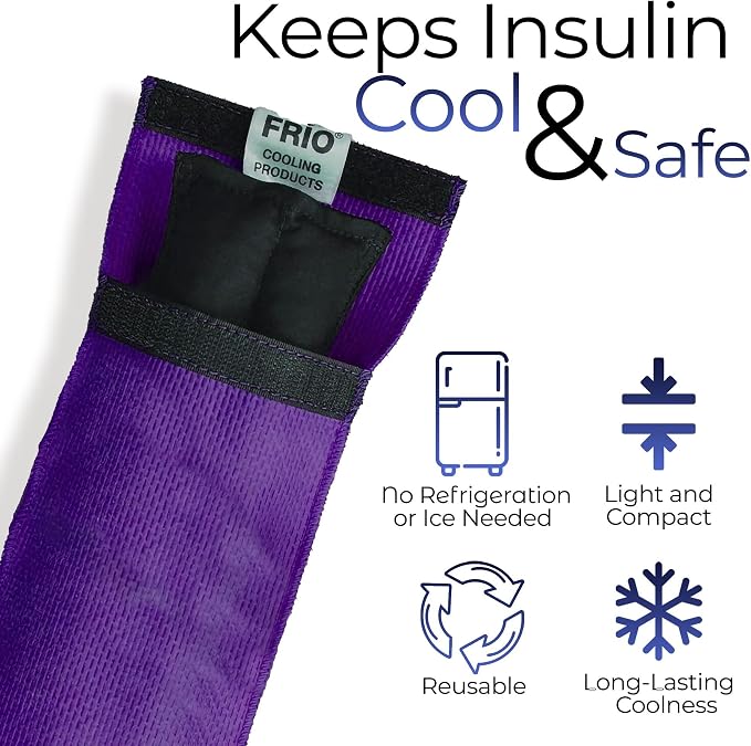 FRIO Cooling Wallet - Insulin & GLP-1 Cooler for 45+ Hours - GLP-1 Shots Holder - Purple - Individual