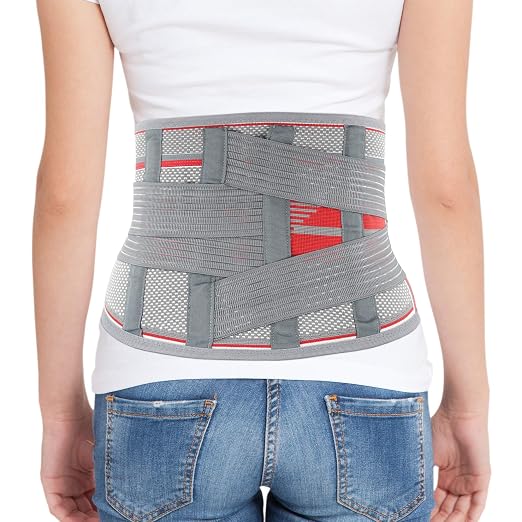 ORTONYX Back Brace With Lumbar Support Pad - Medical Grade Lumbosacral Belt for Men and Women - with Lumbar Pad, Lower Back Pain Relief, Herniated Disc, Sciatica, Degenerative Disc Disease