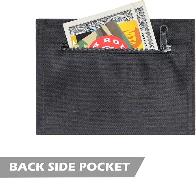 Rough Enough RFID Passport Holder, Travel Wallet for Family, Black | RFID blocking, Holds 4 passports & 3 Cards, Water-Resistant Cordura, Slim Compact Design, for Travel Documents Accessories