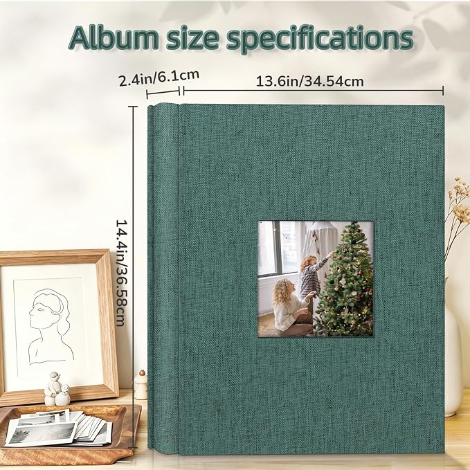 popotop Photo Album 4x6-600 Photos Photo Books with 600 Horizontal and Vertical Pockets,Linen Cover Albums for Family Wedding Anniversary Baby Vacation Pictures