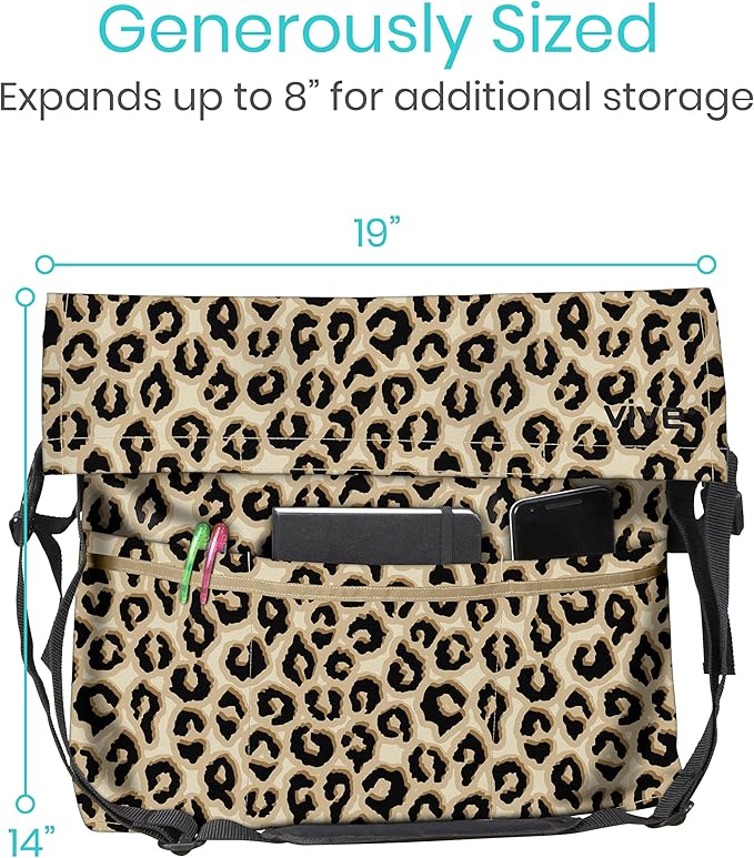 Vive XL Wheelchair Accessories Bag - Waterproof, Scratch-Resistant, Double-Stitched, Machine Washable for Adults, Seniors, 15 Colors - Storage Walker Backpack to Hang on Back