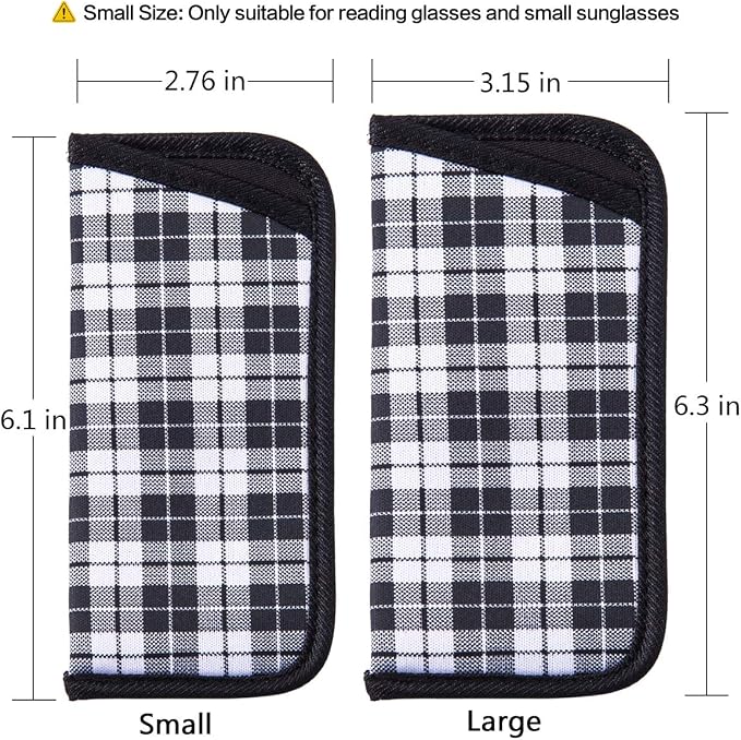 TRIUMPH VISION Reading Glasses Pouch Eyeglass Sleeve Soft Case Slim 3 Pack | Alternative to Bulky Case Lightweight，Neoprene Lined Padded Protect Optical lens Slip in, Cute Pattern Portable for Daily Use