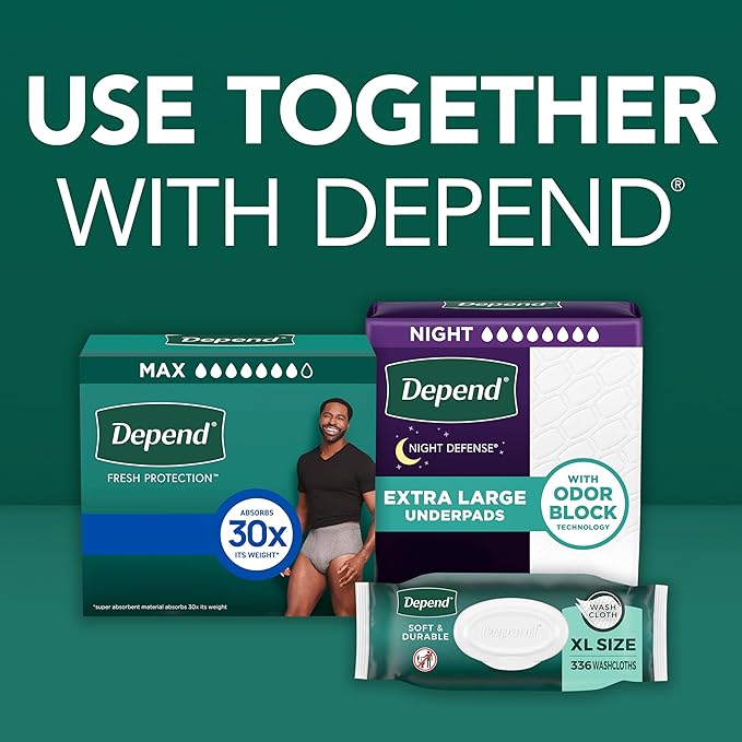 Depend Fresh Protection Adult Diapers, Incontinence Underwear for Men, Disposable, Maximum, Small/Medium, Grey, 80 Count (2 Packs of 40), Packaging May Vary