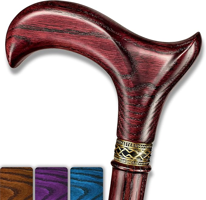 Asterom Walking Cane - Handmade, Ergonomic, Wooden - Canes for Men & Women - Walking Sticks for Seniors, Unique, Wood