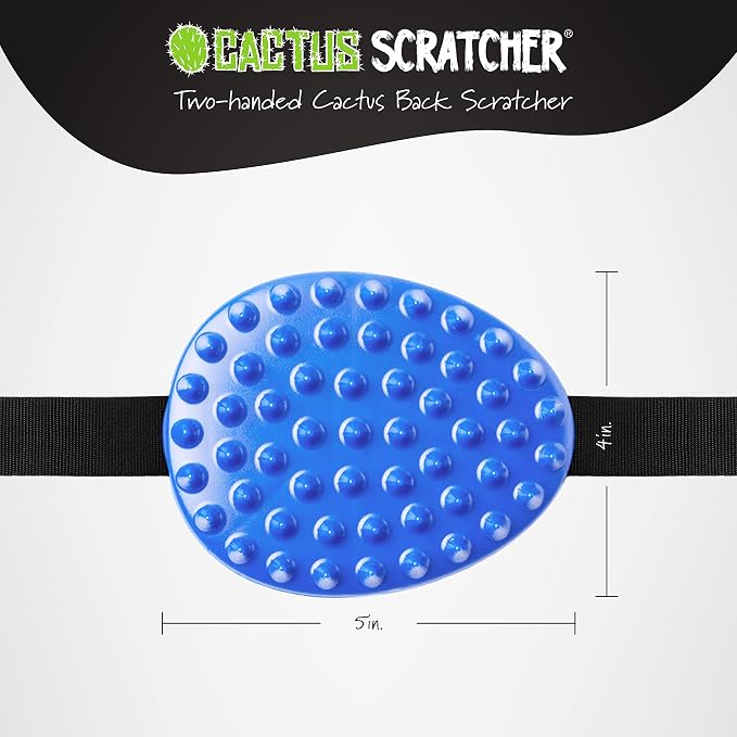 Original Back Scratcher - 2-Sided Back Scratching Tool for Hard-to-Reach Area, Durable 45" Strap with Ball Handles for Towel Like Operation, Universal Gifts for Men and Women, Blue