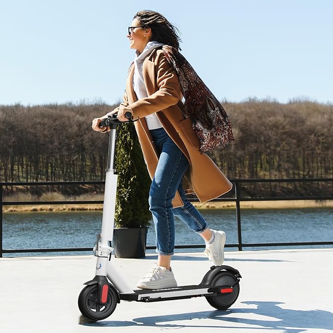 Caroma Electric Scooter with Seat Option,500/350W Motor Up to 25/20 Miles Range & 25/20 MPH Speed,9" Tires,Adjustable Electric Scooter for Adults,Foldable Commuting