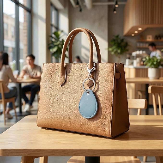 3pcs 2.3x1.8in Key Fob Holder, PU Leather RFID Key Case Protector with Ring, Proximity ID Card Keychain Case Cover
