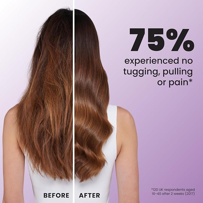 Tangle Teezer Ultimate Detangler Brush, Straight to Wavy, Fresh Purple | Patented two-tier, regular-flex teeth reduce breakage & split ends on wet or dry hair; Shower-friendly hairbrush for all ages
