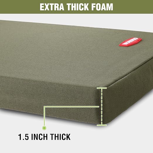 WORKPRO 17" Kneeling Pad with Removable Cover, Green | Soft NBR Foam Cushioning, Large Size, For Gardening, Daily Chores, Workout Supplies