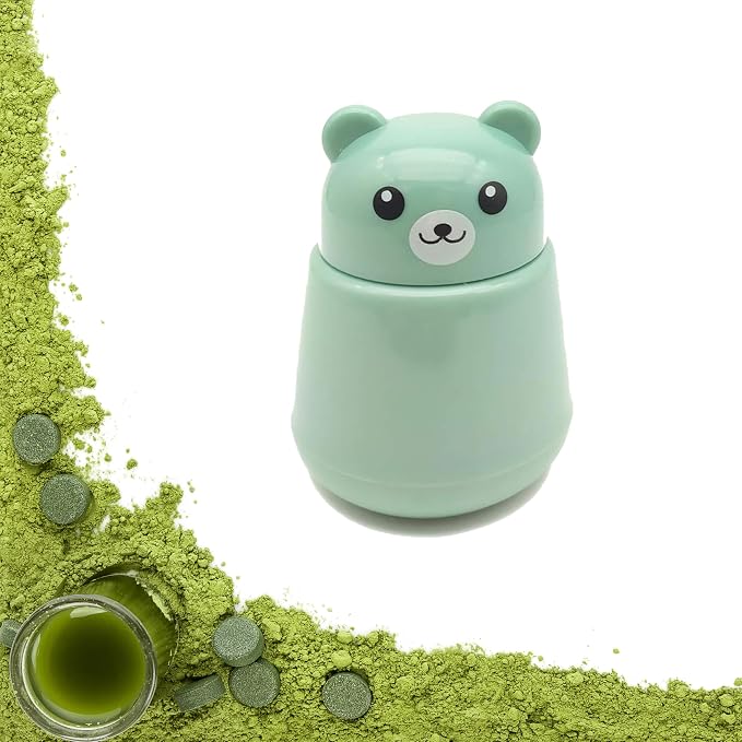 CoaGu Bear Pill Crusher for Elderly - FDA-Compliant Fine Powder, BPA-Free ABS, Easy Grip & Clean, Leakproof Portable Medicine Grinder
