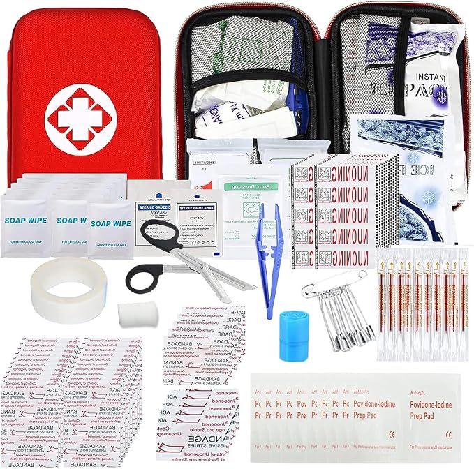Car First Aid Kits 277Pcs Survival Gear Home Travel Size Small Emergency Kit Tactical Hiking EVA Camping Essentials Backpack Sports Office Boat Urgent Accident