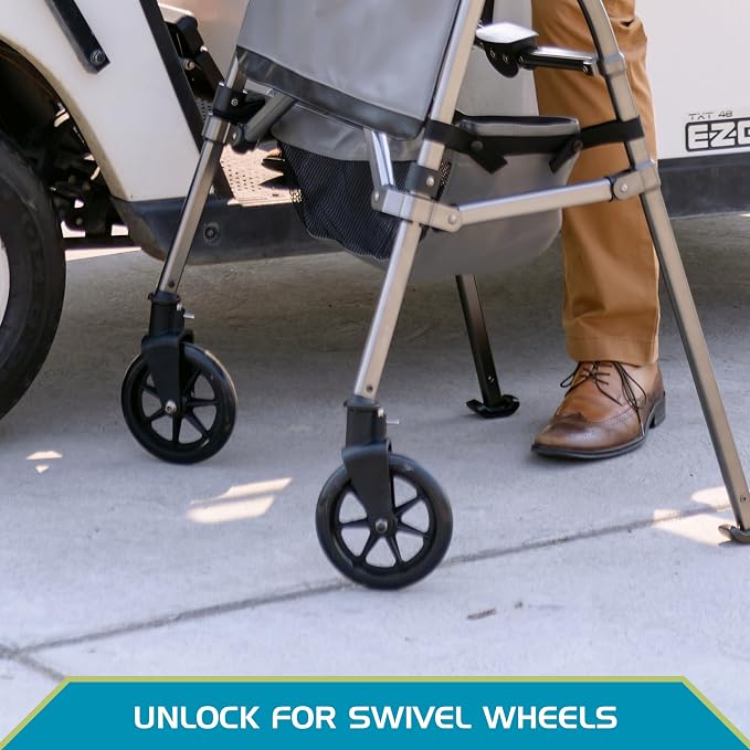 Stander Locking-Swivel Front Wheel Kit, 6-inch Replacement Wheels for Stander Wonder Walkers and Signature Life Elite Travel Walker, Set of 2
