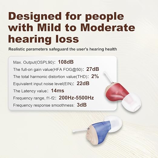 Hearing Aids for Seniors - iadr Hearing Aids for Adults with Advanced Noise Cancellation - Easy Volume Control with Portable Charging Case