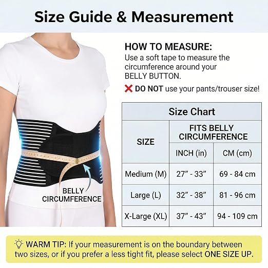 FESAS Breathable Back Brace with Lumbar Pad - Support Belt for Lower Back Pain Relief, Suitable for Women & Men, Ideal for Herniated Disc & Sciatica (Small&Medium)