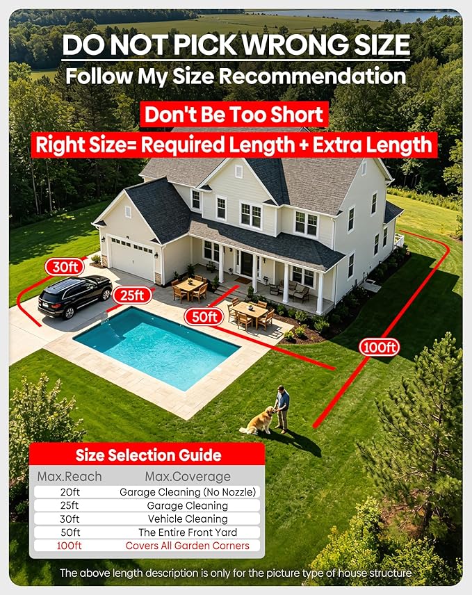 Non-Expandable Metal Garden Hose 25 Feet with Sprayer Nozzle, Flexible, No Kinking, Lightweight & Heavy Duty Water Pipe, Stainless Steel Outdoor Water Hose for Yard 25 ft, Male to Female Connector