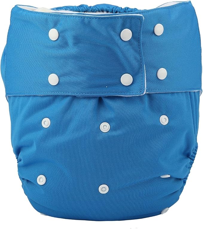 Teen Adult Cloth Diaper Nappy Reusable Washable for Disability Incontinence Men Boys (Blue)