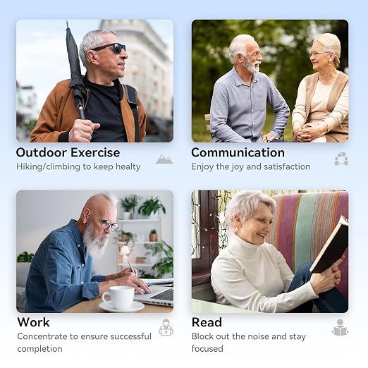 Hearing Aids for Seniors Rechargeable Hearing Aids Amplifiers with Bluetooth for Single Right Ear Hearing Loss Behind-The-Ear Ear Aid, Skin