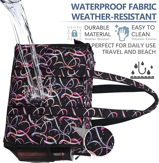 ABAMERICA Nurse Bags for Work Nursing Bag Multiple Pockets Waterproof Organizing Zip Top Clinical Bag for Nursing Students