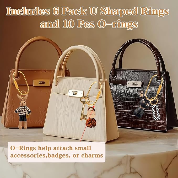 Muitcdo Brass Key Rings Bulk, Key Chain Organizer Holder for Men Women with Secure Screw Locking