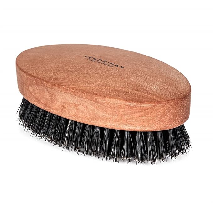 Fendrihan Genuine Boar Bristle and Pear Wood Military Hair Brush, Made in Germany SOFT BRISTLE