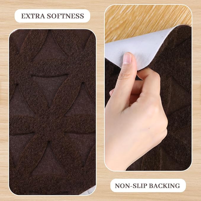 RIOLAND Non-Slip Carpet Stair Treads for Wooden Steps Indoor, 8" X 30", 15 Pack Peel and Stick Stair Treads Runners for Kids Elders and Pets, Brown
