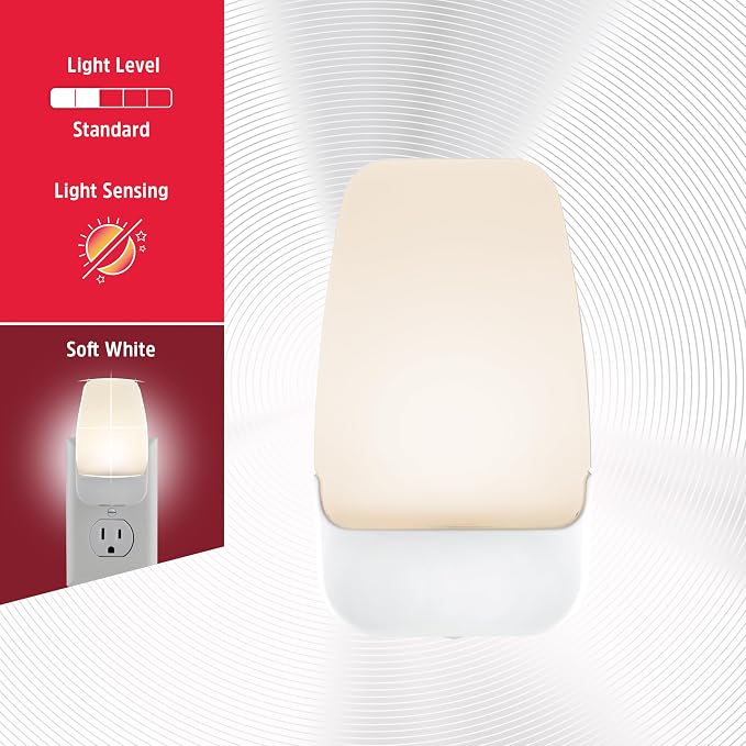 Energizer Night Light, Light Sensing, Nightlight for Bedroom, Bathroom, Nursery, Hallway, Kitchen, 3000K, White,81565 (Pack of 16)