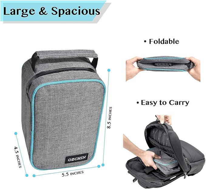 OZCHIN Smell Proof Bag with Combination Lock File Organizer Case Container Medicine Odorless Storage Lock Box Great Gift for Friend