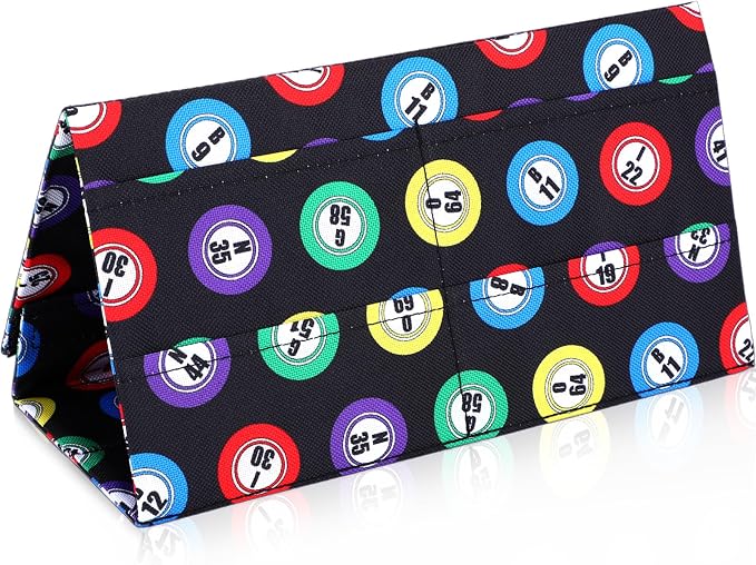 Eersida 1 Pack Bingo Card Holder for Pull Tabs Playing Card Holder Bingo Accessories Canasta Poker Bridge Family Game Night Supplies for Adults (Classic Style)