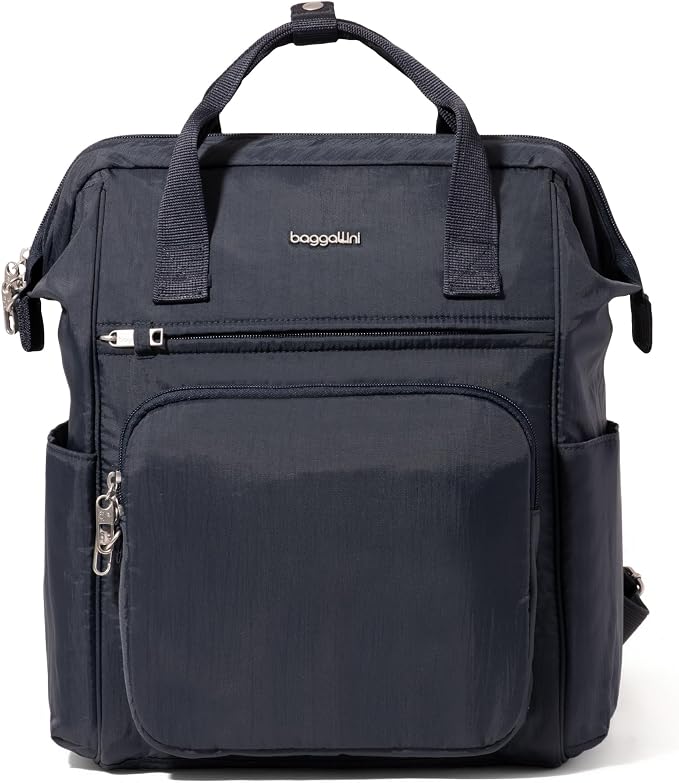 Baggallini Securtex Anti-Theft Windsor Backpack for Travel, Work & College, RFID & Locking Zipper, Up to 16" Laptop