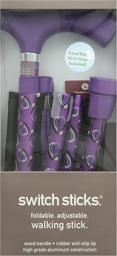 Switch Sticks Walking Cane for Men or Women, Foldable and Adjustable from 32-37 Inches, FSA and HSA Eligible