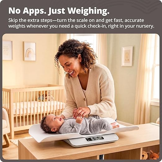 Greater Goods Digital Baby Scale – Dependable Infant & Toddler Weighing, Easy-to-Read Display with lb/kg Modes, Hold Function for Movement, Collapsible Design, 66 lb Capacity (Non-Connected)