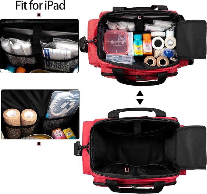 Trunab Home Health Nurse Bag Medical Bag Organizer with Handle | with Shoulder Strap for Home Visit, Travel, Nursing Student