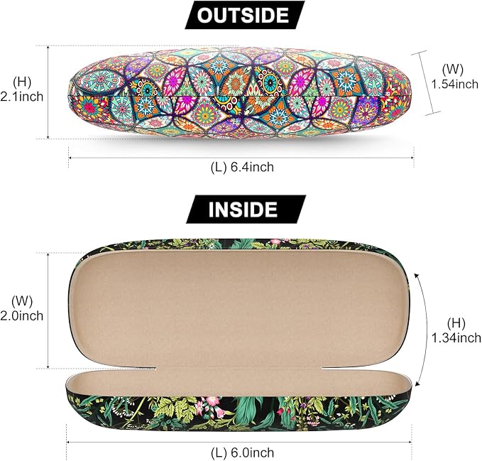Eyeglasses Case, Hard Shell Protective Case for Glasses, Unisex for Women Men