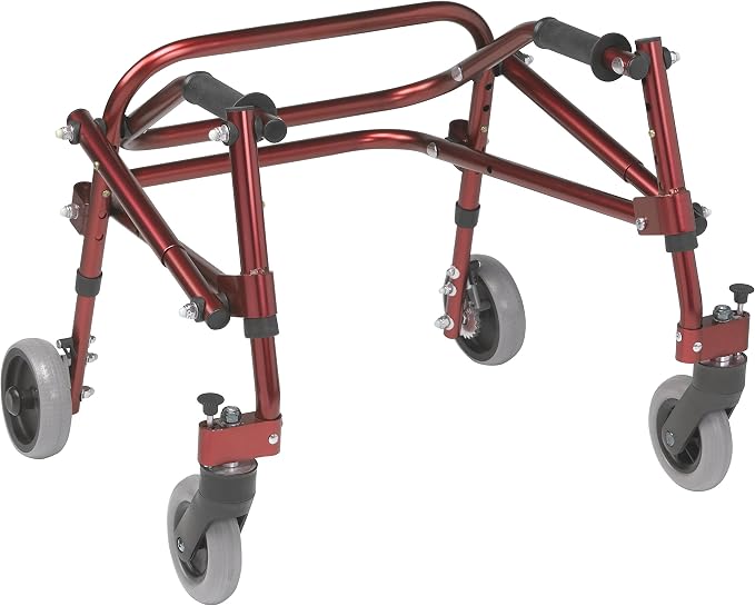 Inspired by Drive Nimbo 2G Mobility Aid Lightweight Posterior Walker, Extra Small, Castle Red