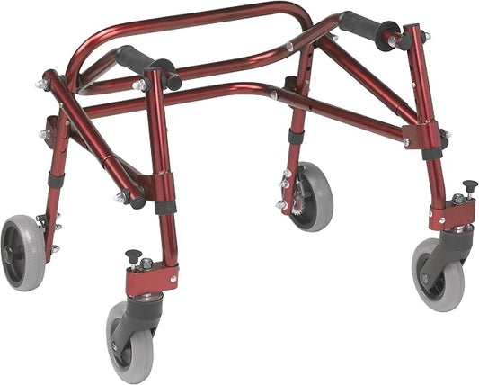 Inspired by Drive Nimbo 2G Mobility Aid Lightweight Posterior Walker, Extra Small, Castle Red