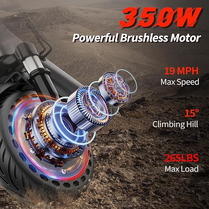 Electric Scooter, 10"/8.5" Solid Tire, 500W/350W Powerful Motor & 19/22 MPH Top Speed, 28/25/22/16 Miles Long Range, Folding E Scooter with Dual Braking for Teens and Adults
