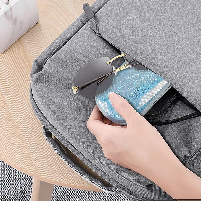 HSYMQ 3PCS Glasses Case, Eyeglasses Case Hard Shell, Reading Hard Glasses Cases for Women Men