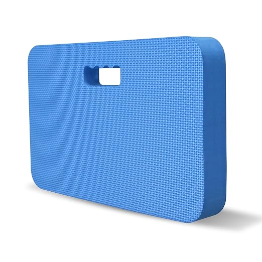 Gardzen Extra Thick Garden Kneeling Pad | EVA Foam Kneeler Pad for Gardening, Baby Bath, Yoga, Pilates, Exercise, 18" x 11" x 1.5", Blue