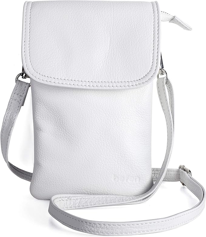 befen Genuine Leather Small Crossbody Bags for Women Cell Phone Travel Bag | Soft Real Leather, Adjustable Shoulder Strap, Card Slots, Compact Size, Daily Travel Shopping Outing Use, Phone Purse