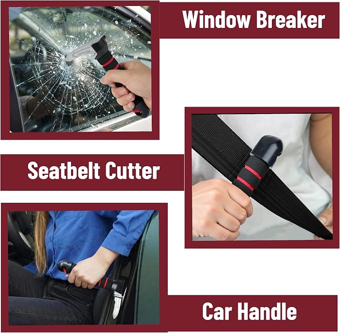 Bates- Car Door Handle for Elderly, 2 Pack, Car Assist Handle for Elderly, Red