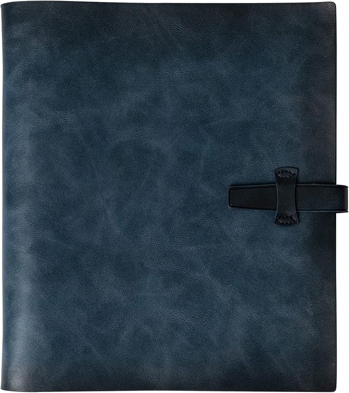 Photo Album 4x6 300 Photos,Genuine Leather Photo Albums with Writing Space with 30 Writing Paper,Travel Family Wedding Kids Graduation Ultrasound Baby Picture Album Scrapbook Photo Album（Blue）