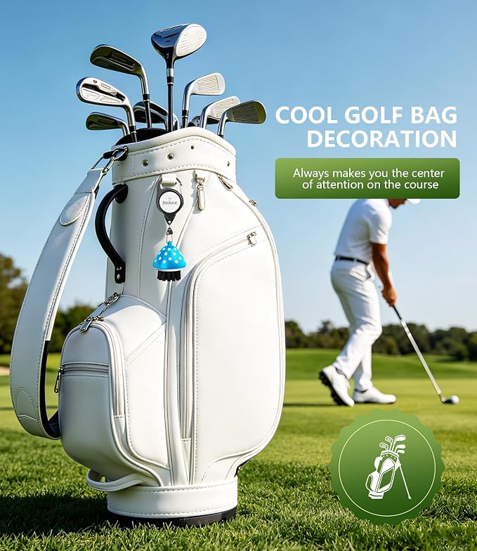 Mini Golf Club Brush Cleaner with Retractable Clip, Cool Golf Accessories for Men/Women Golf Stuff Golf Gadgets Unique Golf Golf Gifts for Men