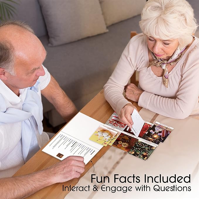 Keeping Busy Match The Photos with Fun Facts Set 1 Dementia Activities for Seniors Alzheimers Products for Elderly Memory Games for Seniors Activity Kits for Dementia Patients Memory Games for Adults